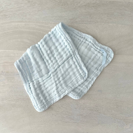 Muslin Burp Cloth Gauze Towel Baby Blue