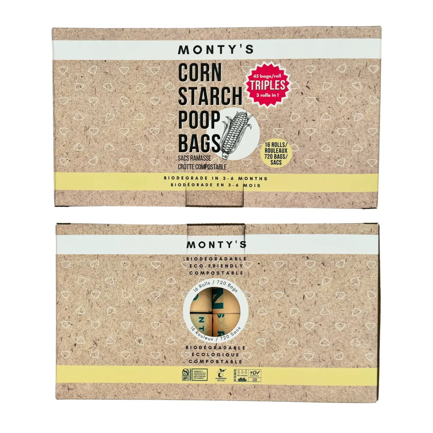 Monty's Cornstarch Poop Bags