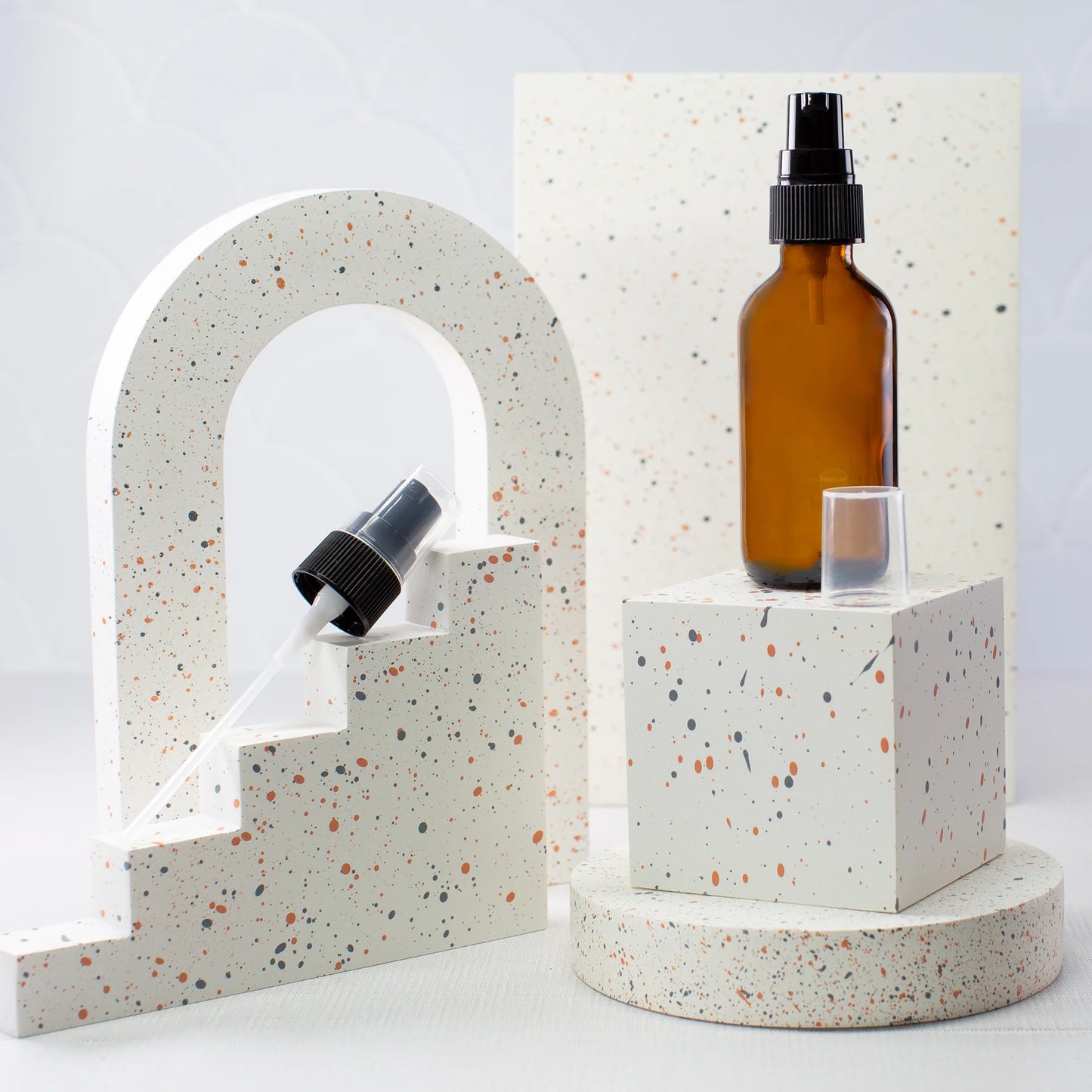 Amber Glass Serum Pump Bottle- 4oz