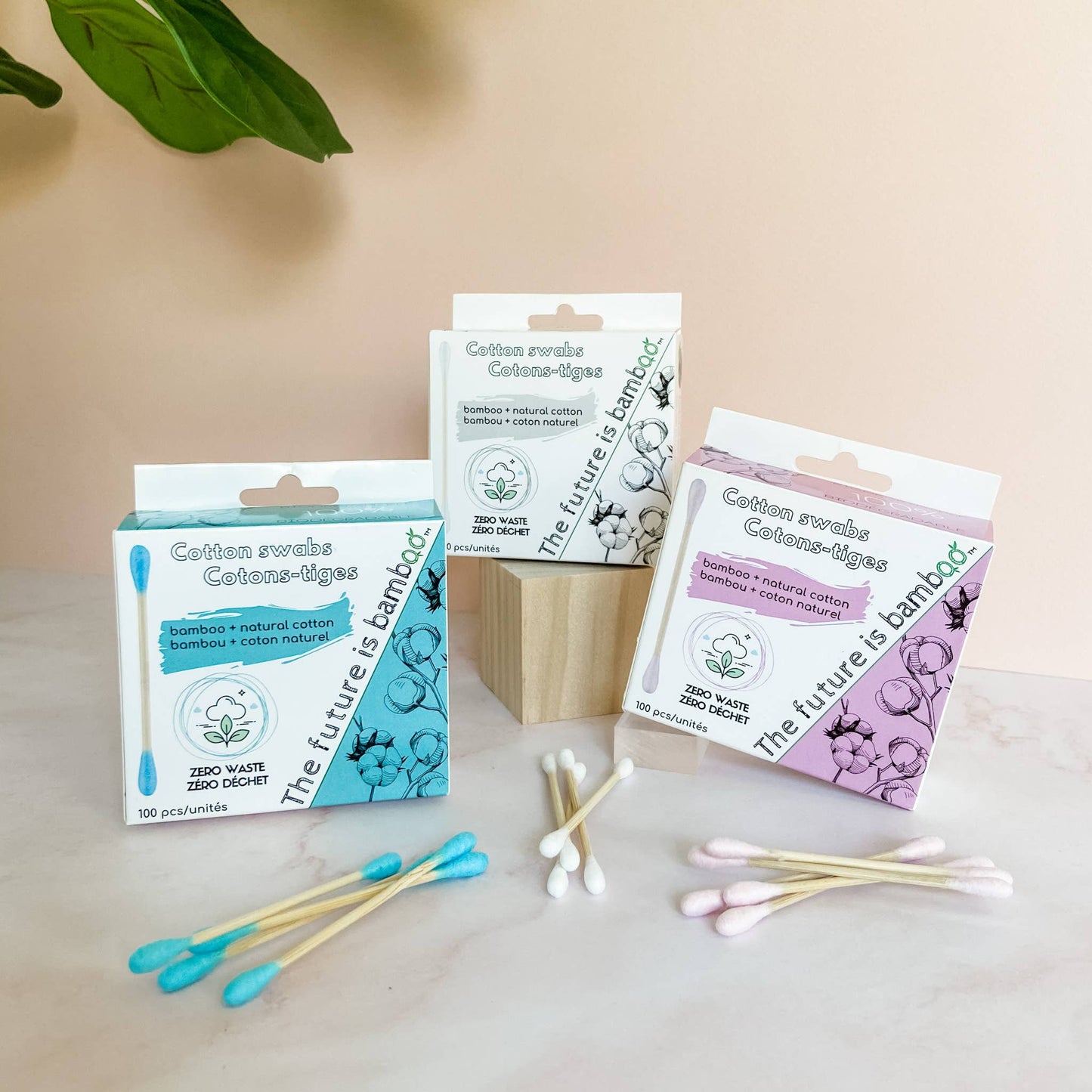 Bamboo Cotton Swabs - 100x
