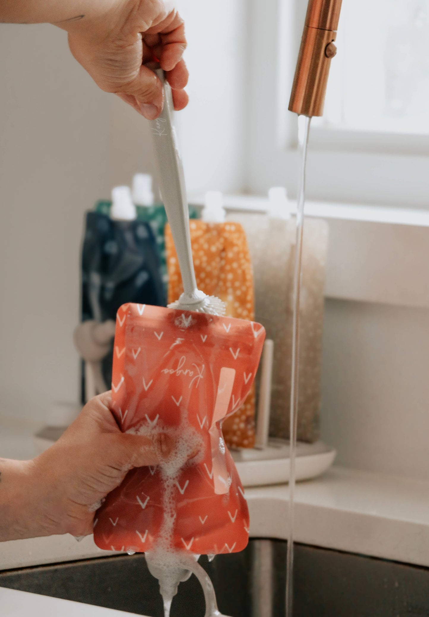 Silicone Reusable Cleaning Bottle Brush