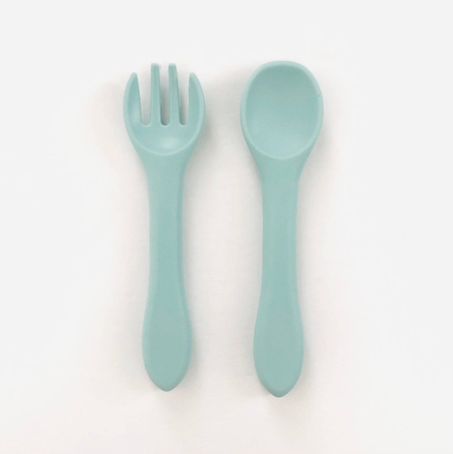 Silicone Toddler Starter Utensils Spoon and Fork Set