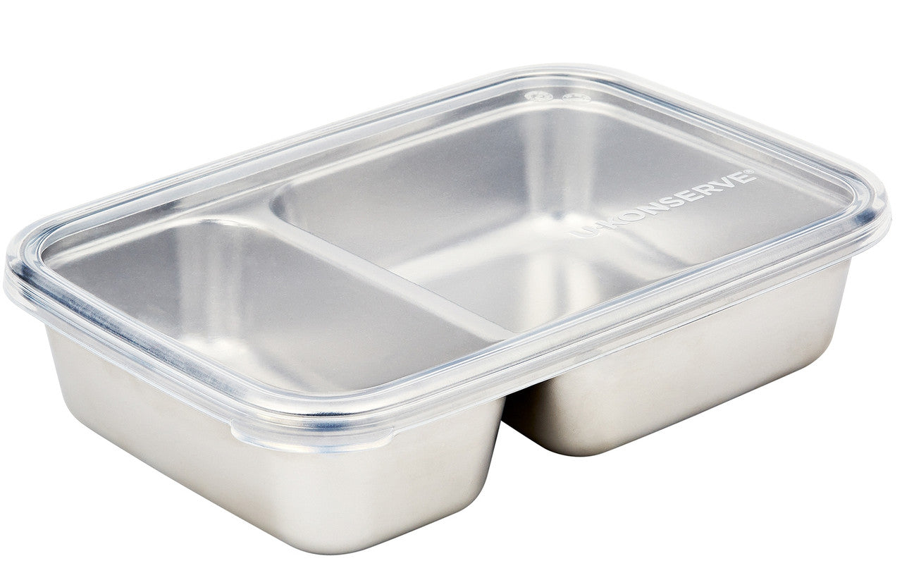 U-Konserve Silicone + Stainless DIVIDED Container (Rectangle)