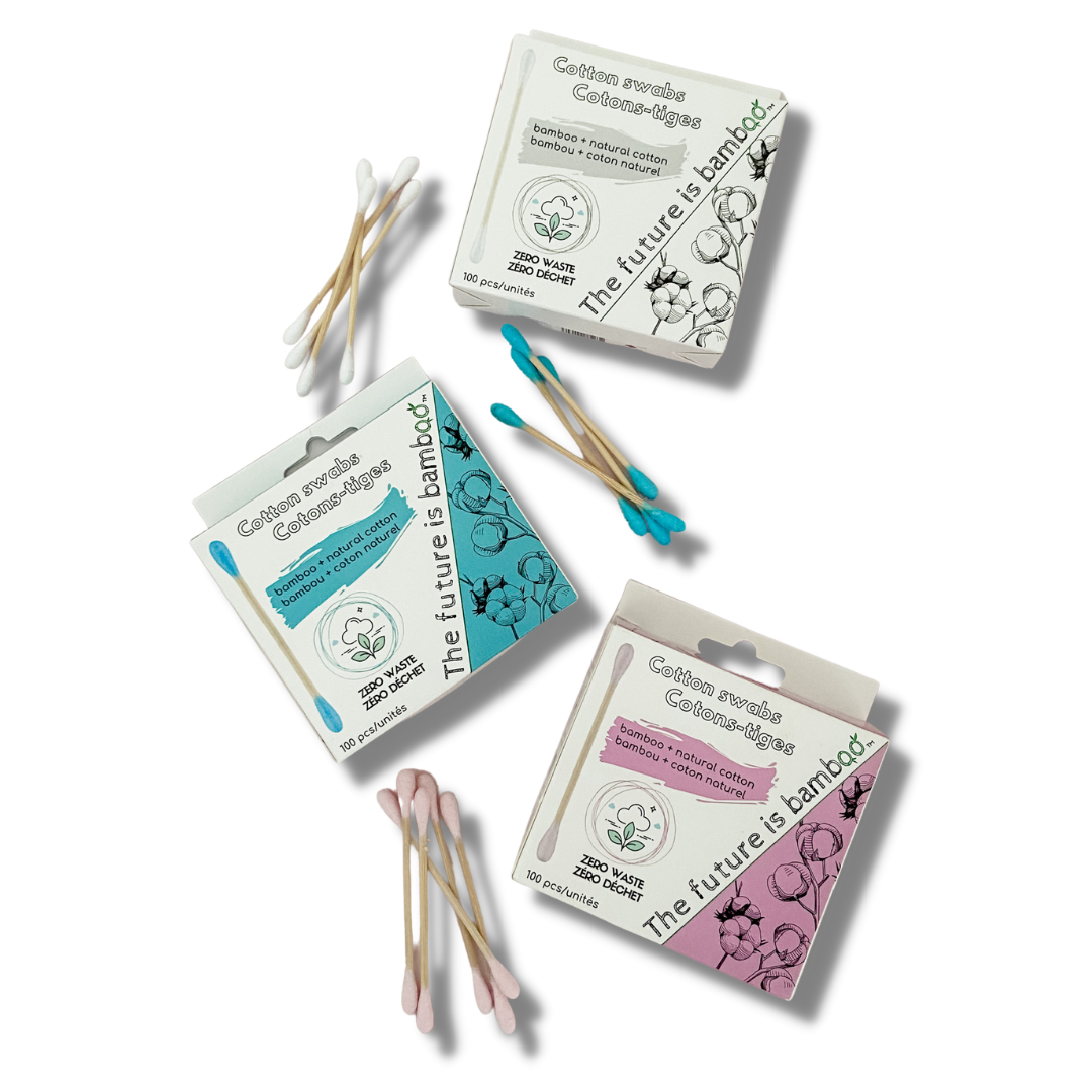 Bamboo Cotton Swabs - 100x