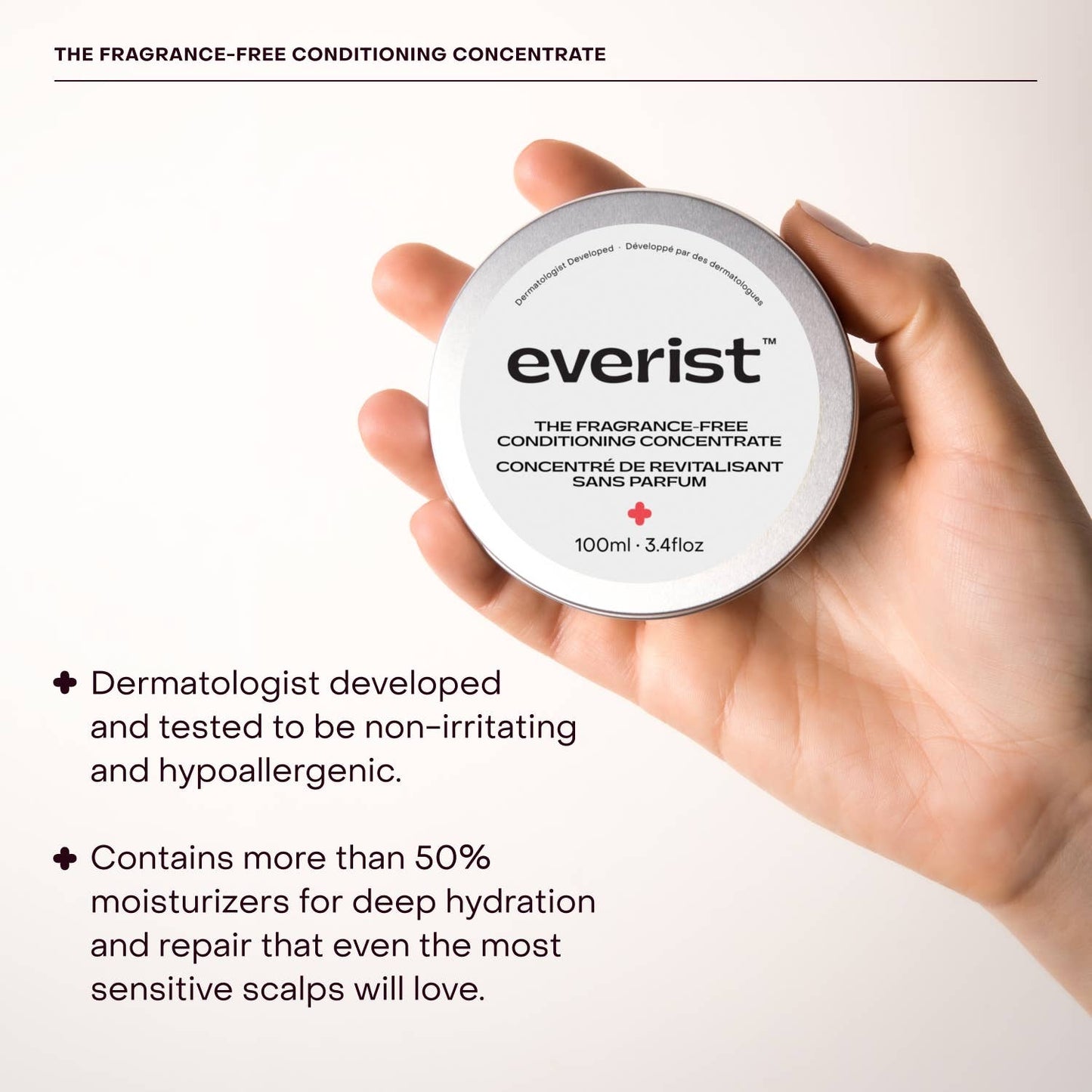 The Fragrance-Free Conditioner Concentrate- 100ml Tin - EVERIST