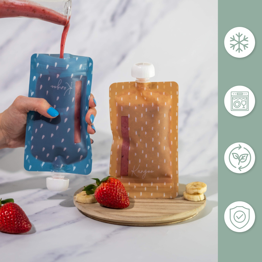 Reusable Baby Food Pouches – Refillable Squeeze Pouch