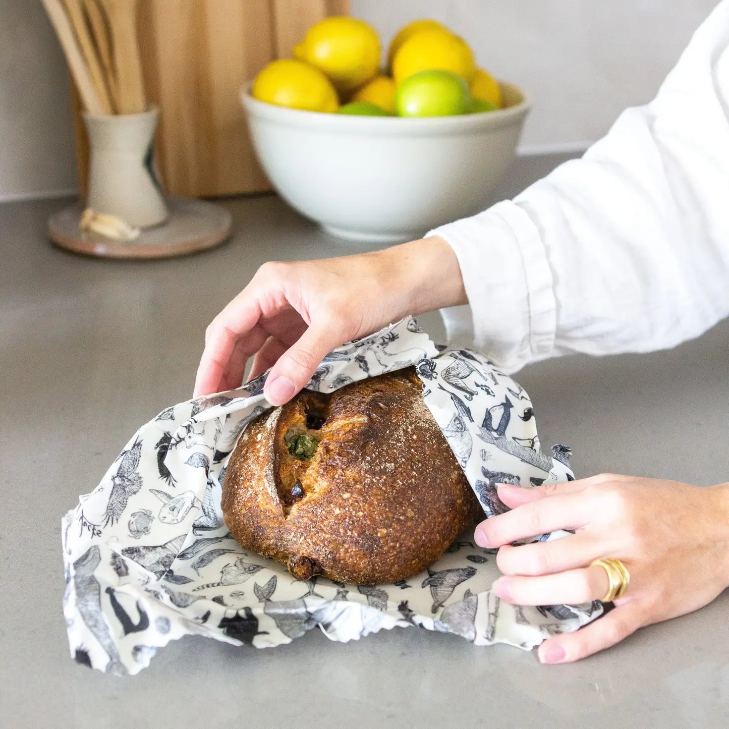 Wax Wrap Bread Bag Set