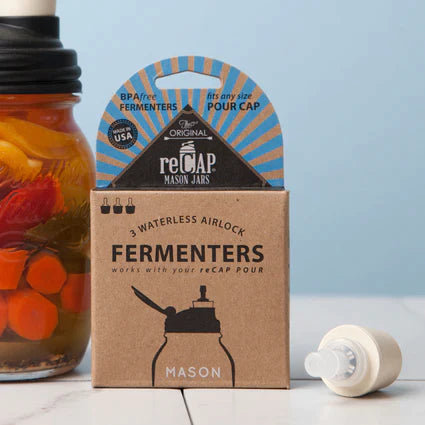 reCap Mason Jar Fermenter Top, 3 Pack