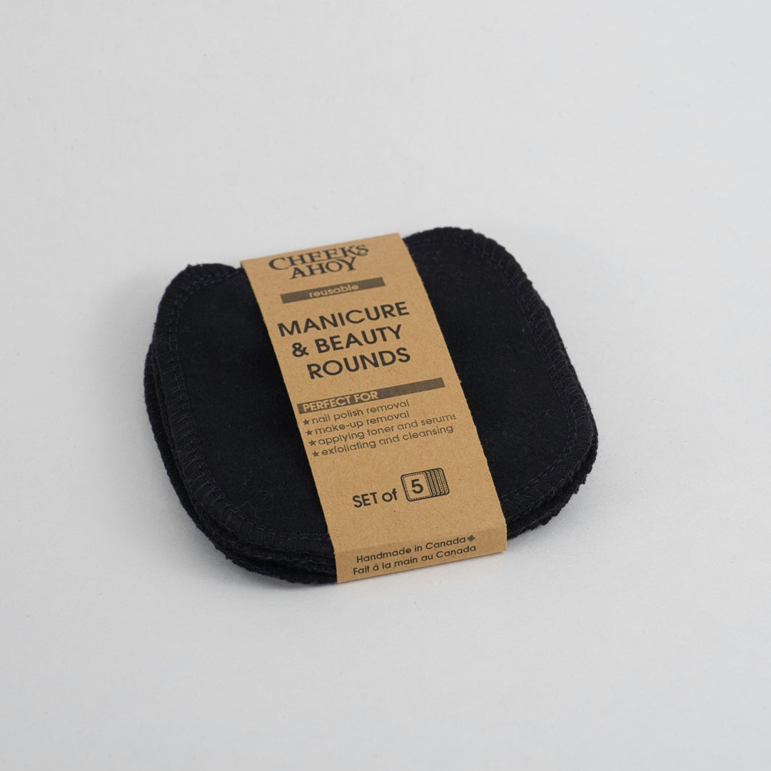 Manicure & Beauty Rounds - Black (5 pack)