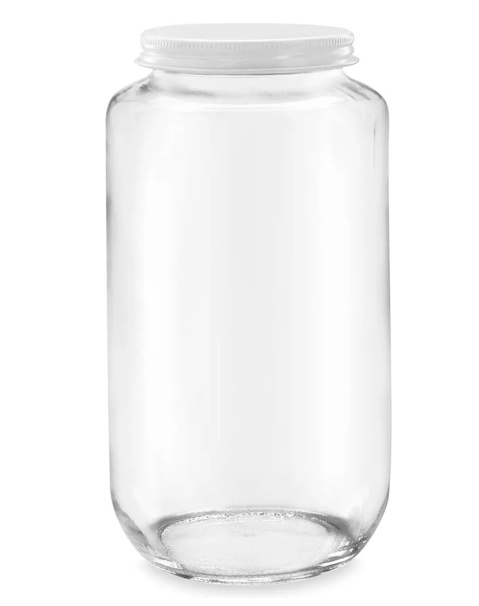 Narrow Mouth Shouldered Bottle with Metal Lid