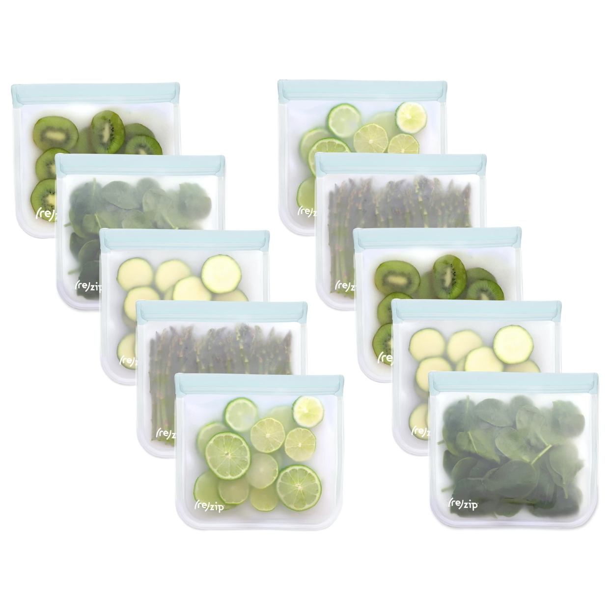 (re)zip: Lay-Flat Leakproof Lunch Bags (10 Pack)
