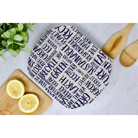 8" x 8" "Words" Square Casserole Fabric Bowl Cover 8" x 8"
