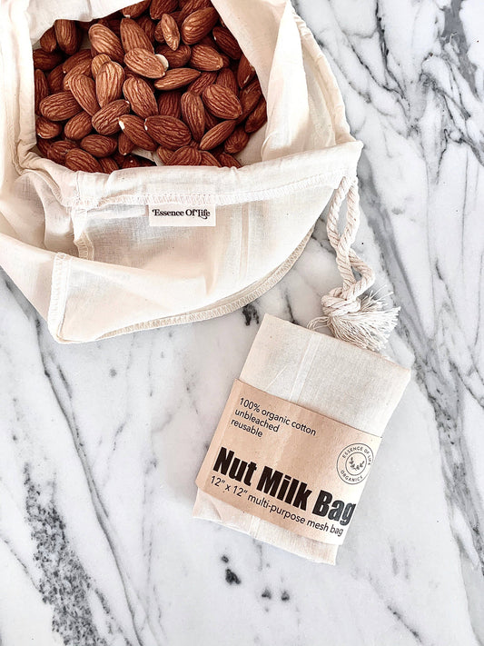 100% organic cotton nut milk bag