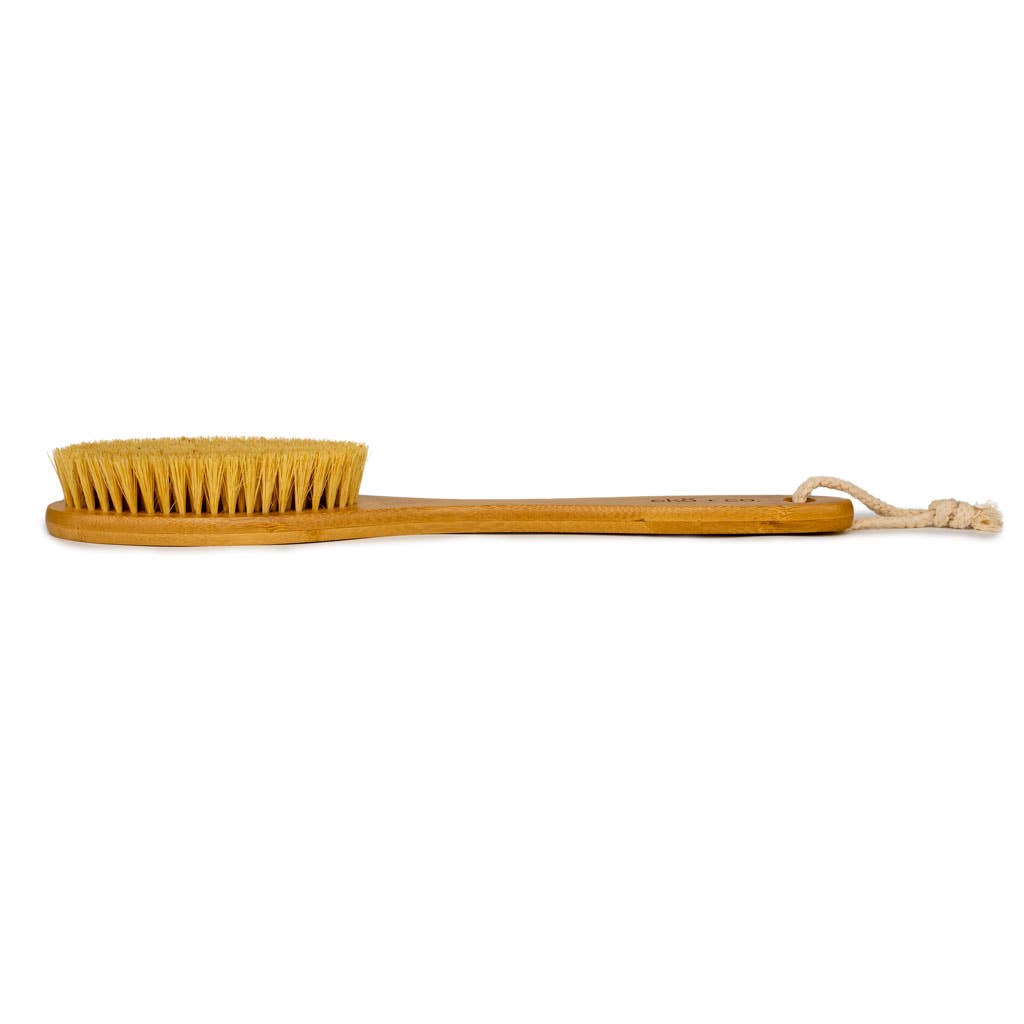 Long handle wooden natural sisal dry body brush