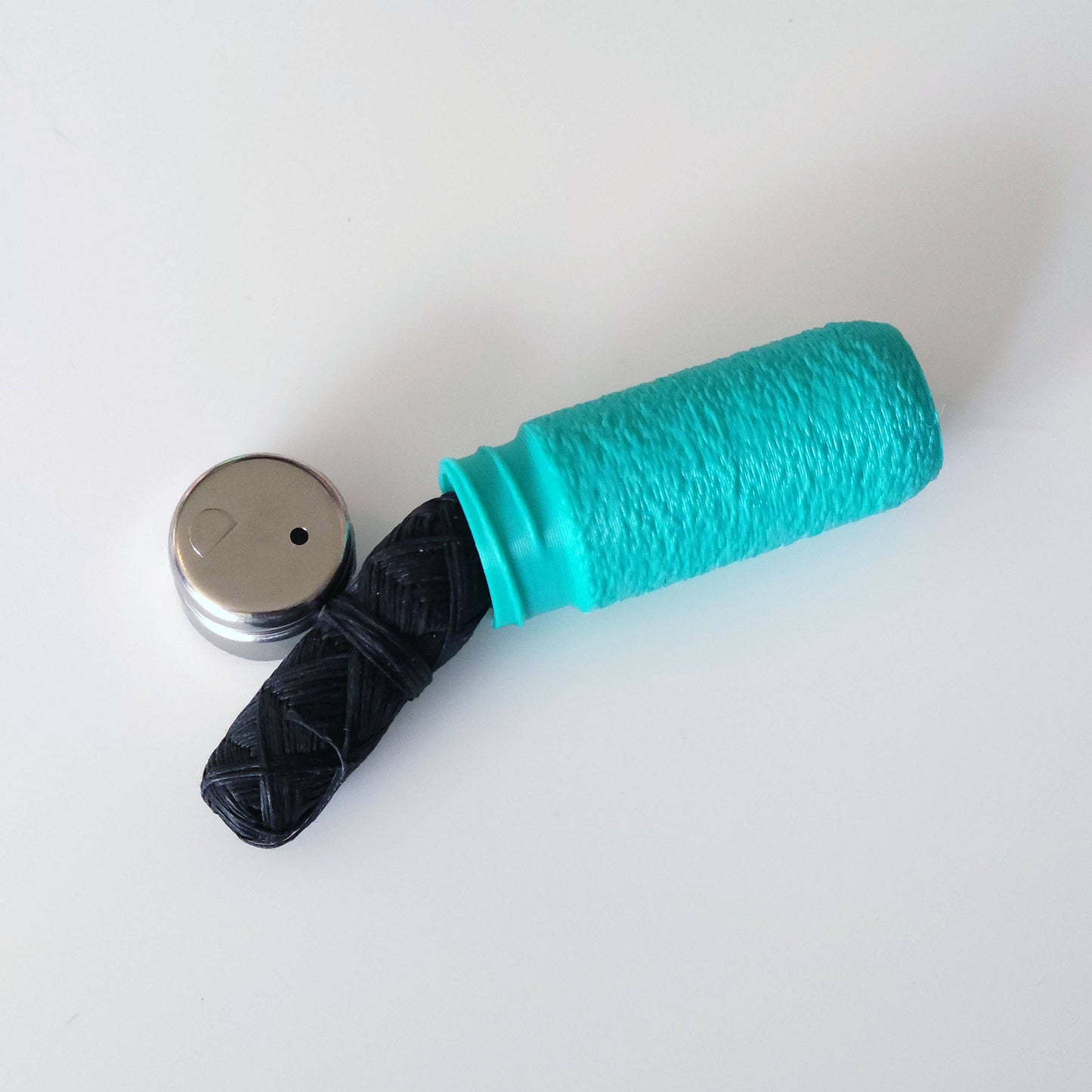 Refillable Floss Jar + Floss Spool- 3D printed, Recycled Plastic