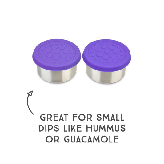 Lunchbots Small Stainless & Silicone Dip Containers (2.5oz)- 2 Pack