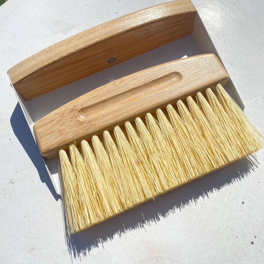 Bamboo Dust Pan & Bamboo Brush