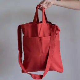 Double Pocket Cross Body Tote Bag