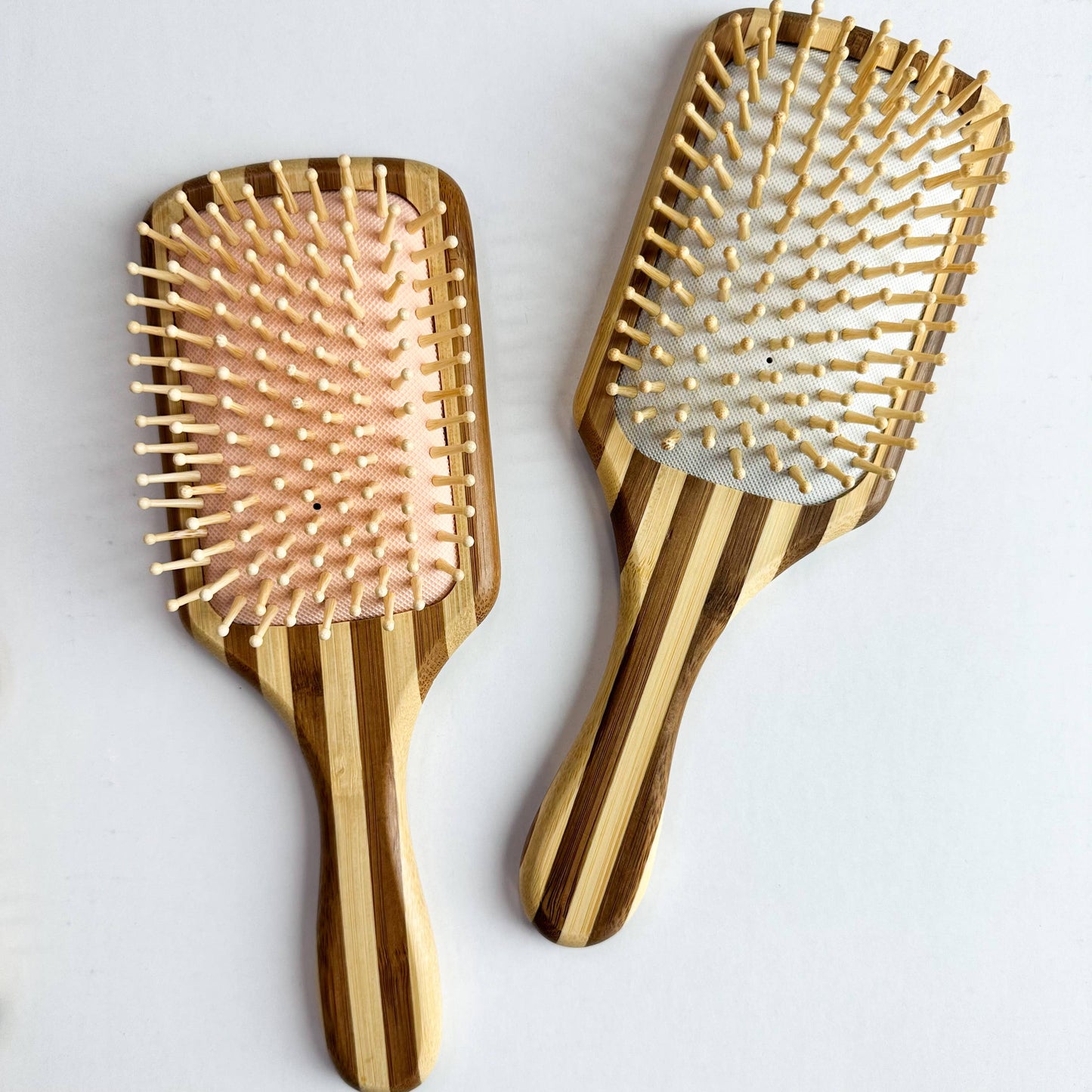 Plastic Free Striped Bamboo Hair Brush