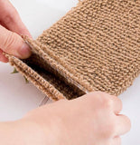 Bath hemp fiber body exfoliating scrubber glove: Beige