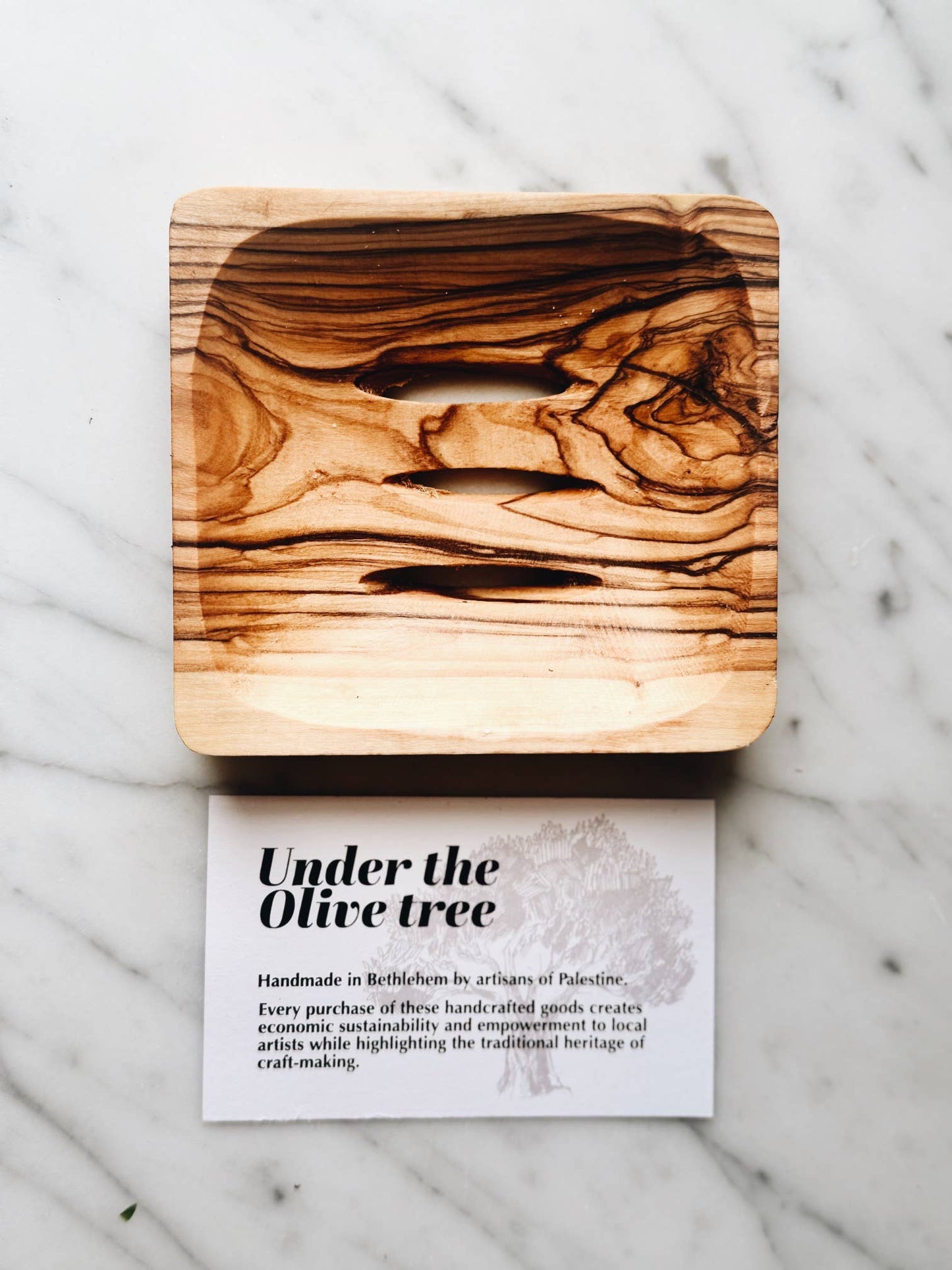 Under the Olive Tree, Olive Wood Soap Holder
