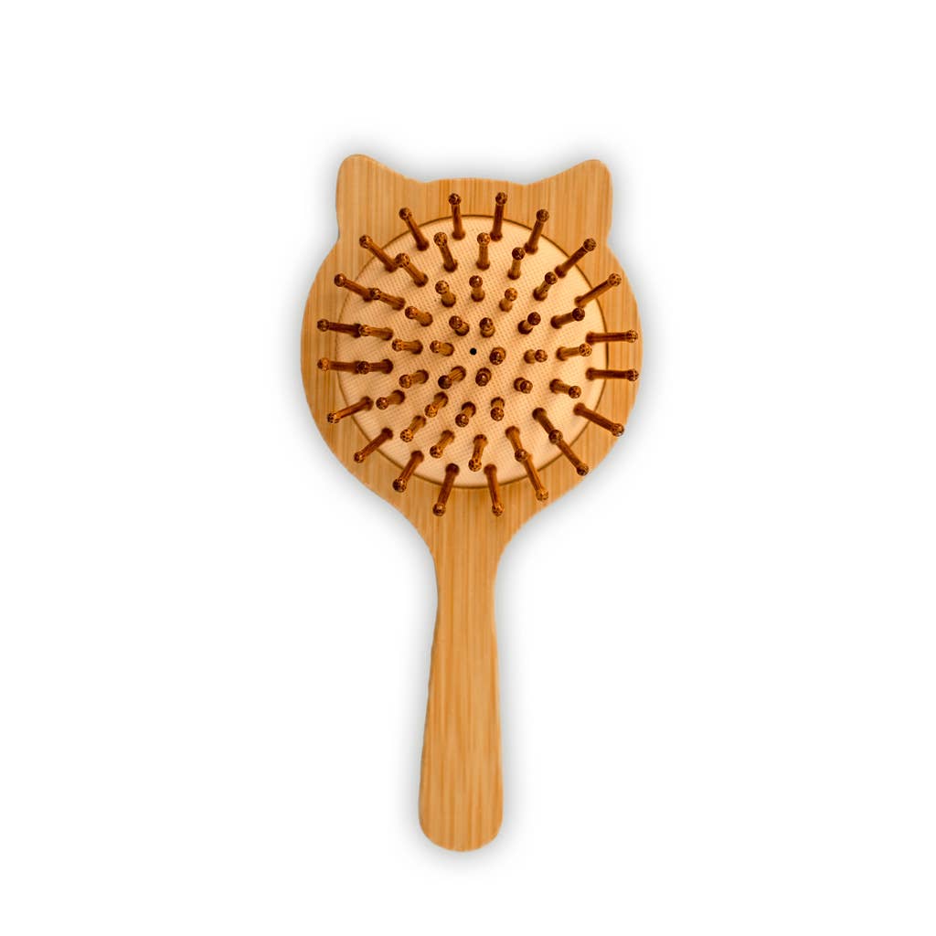 Kids Bamboo Hair Brush (Kitty Shaped)