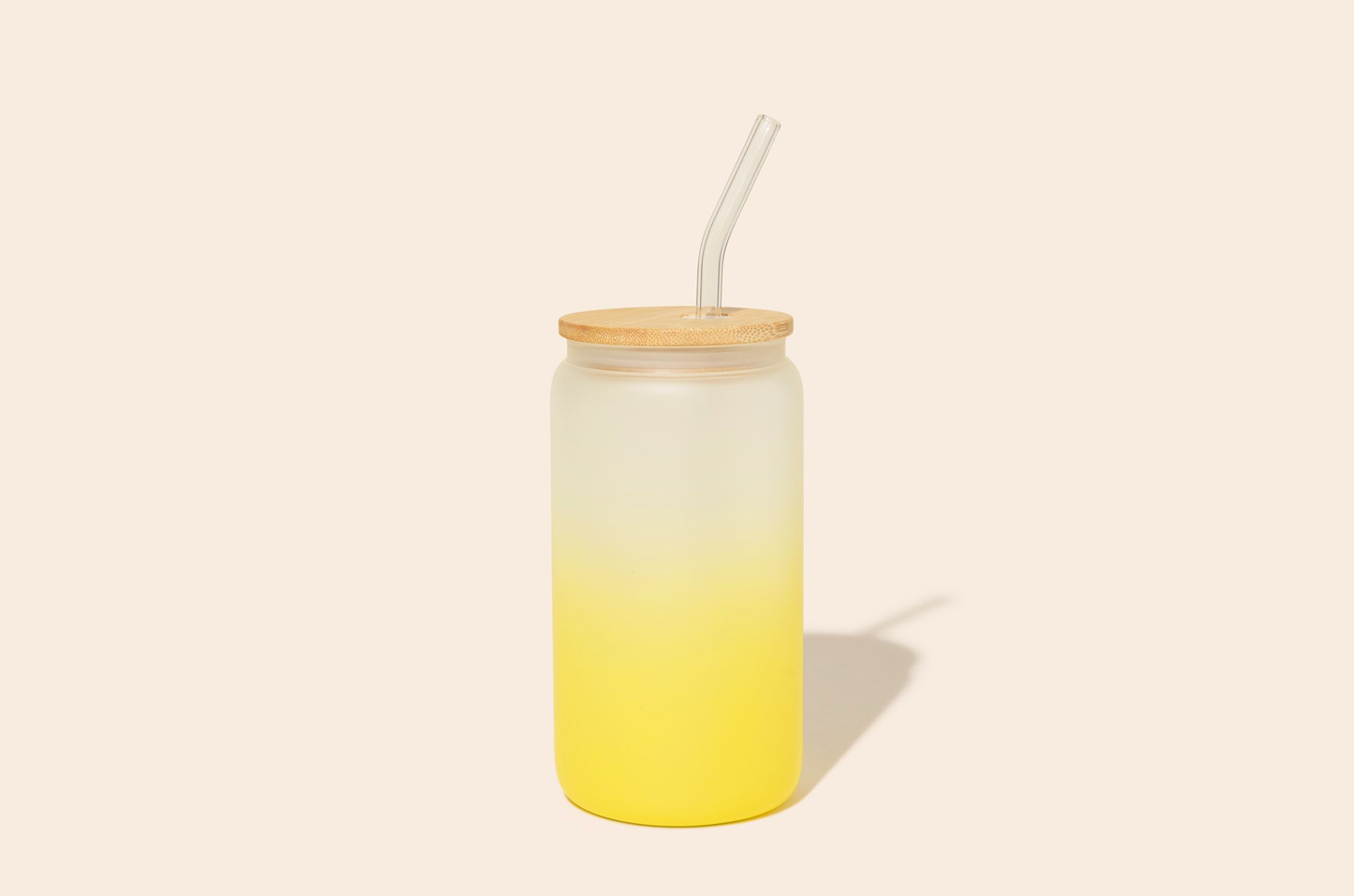 Reusable Glass Can Tumbler and Straw