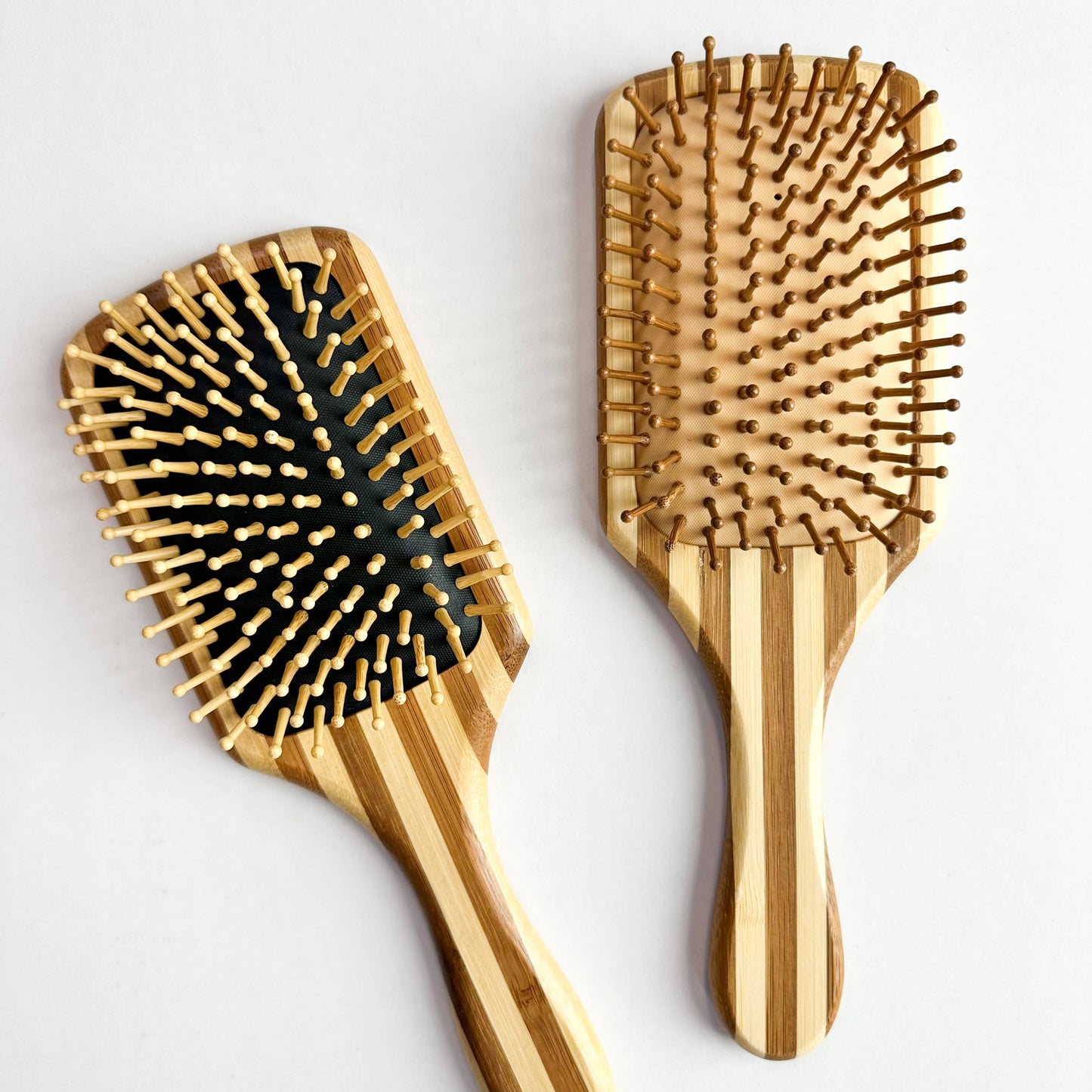 Plastic Free Striped Bamboo Hair Brush