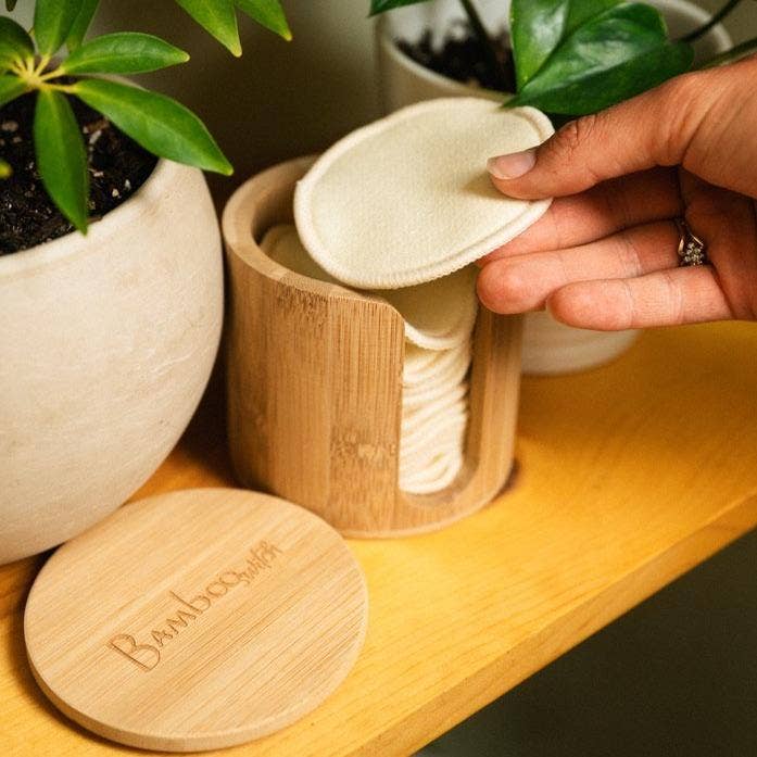 Bamboo Facial Round Holder