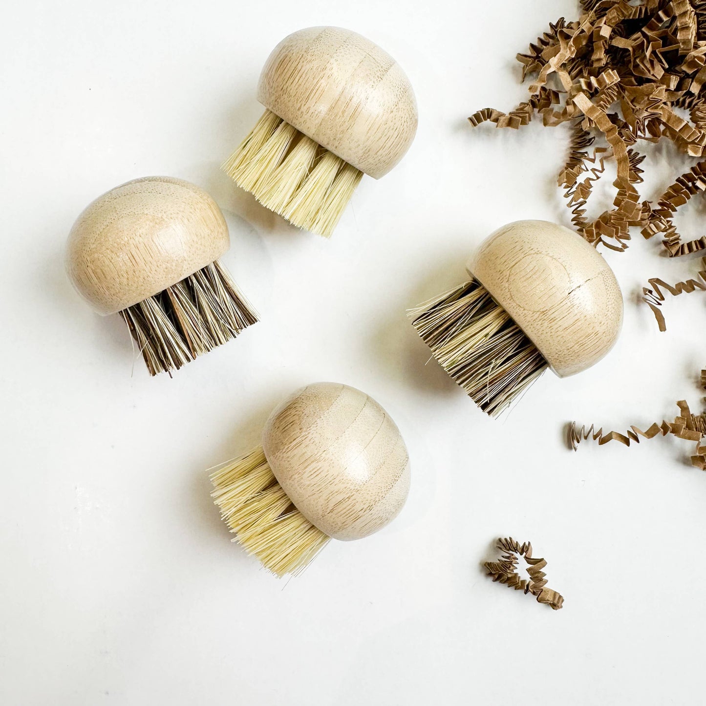 Bamboo Mushroom Brush with Natural Bristles