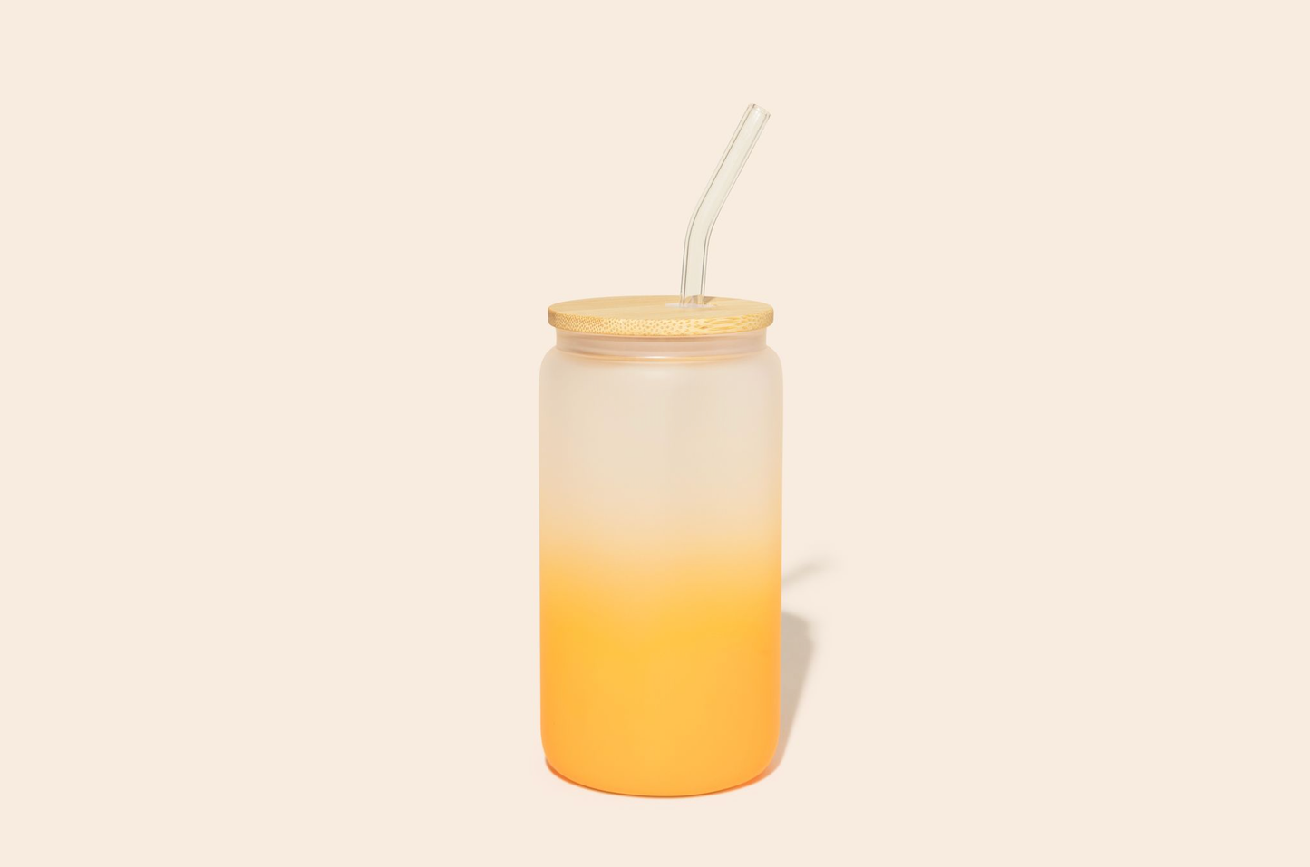 Reusable Glass Can Tumbler and Straw