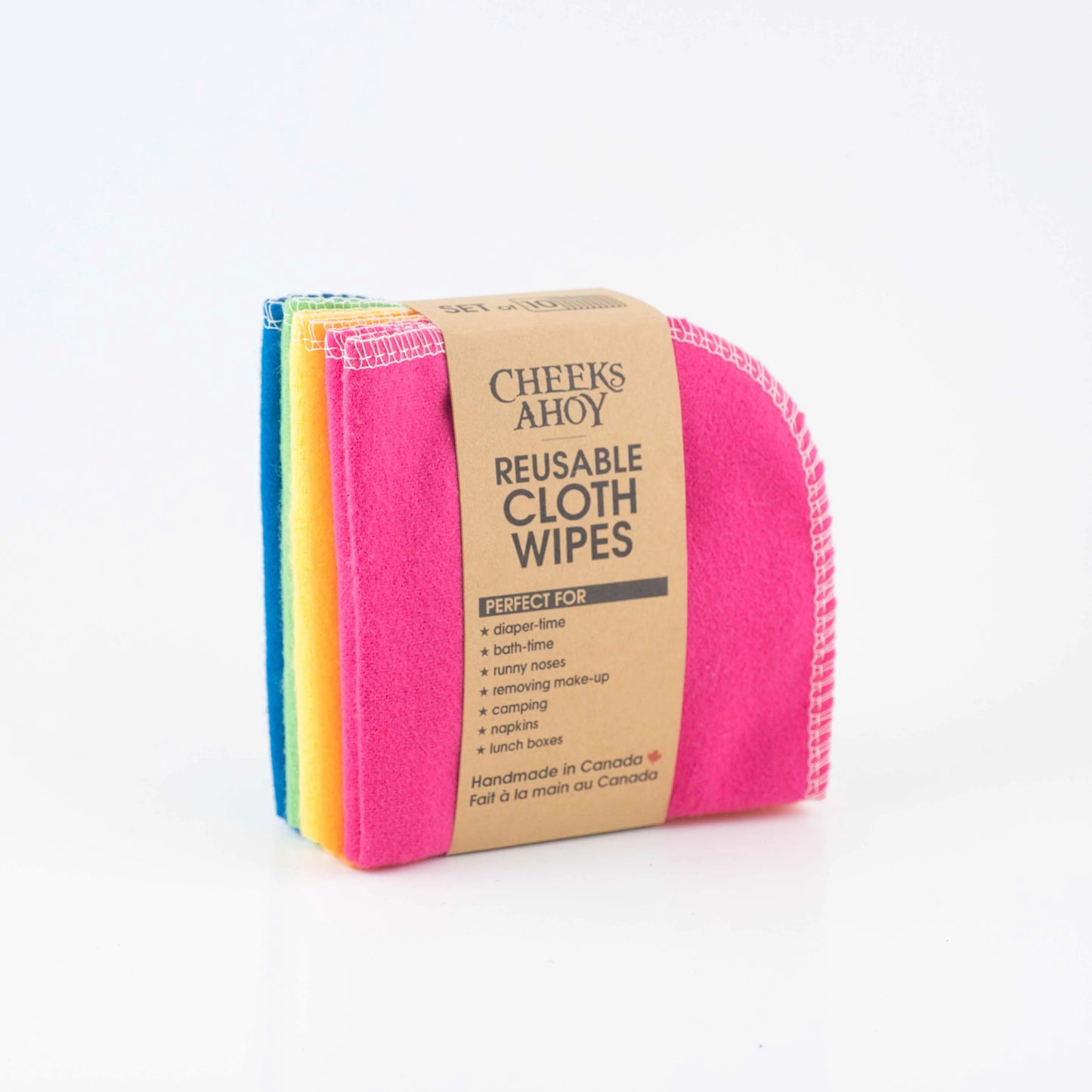 Reusable Cloth Wipes- 10 pack