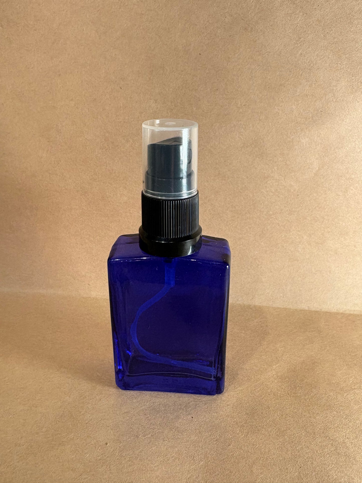 30ml Square Blue Glass Spray Bottle