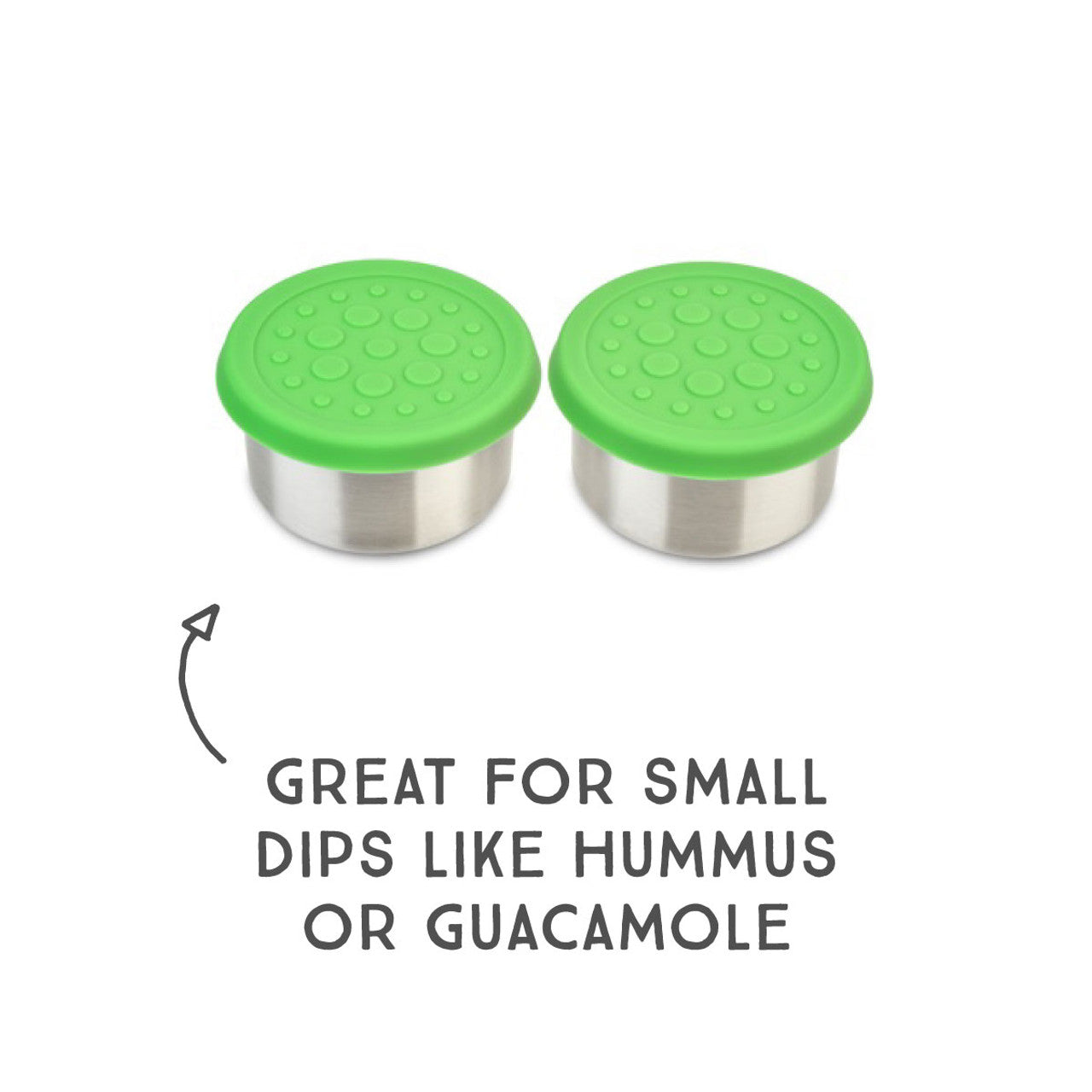 Lunchbots Small Stainless & Silicone Dip Containers (2.5oz)- 2 Pack