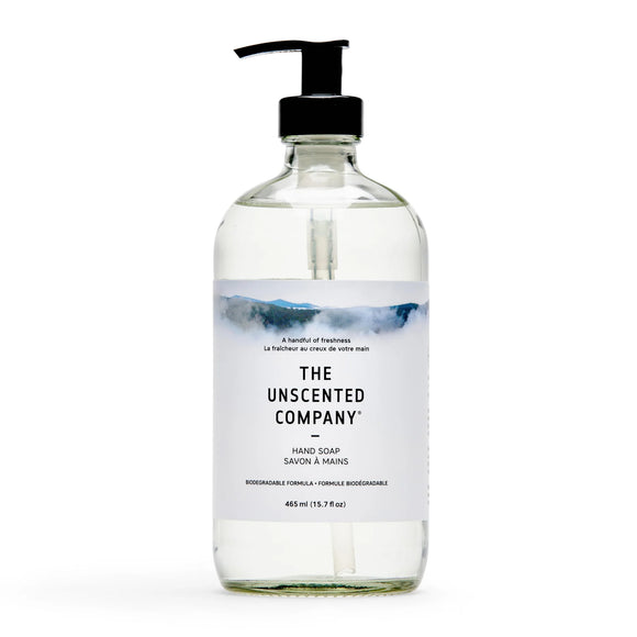The Unscented Company Hand Soap, 465ml Glass Bottle