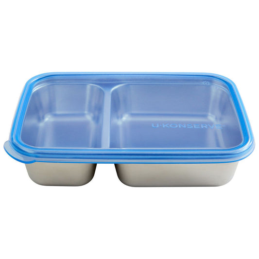 U-Konserve Silicone + Stainless DIVIDED Container (Rectangle)