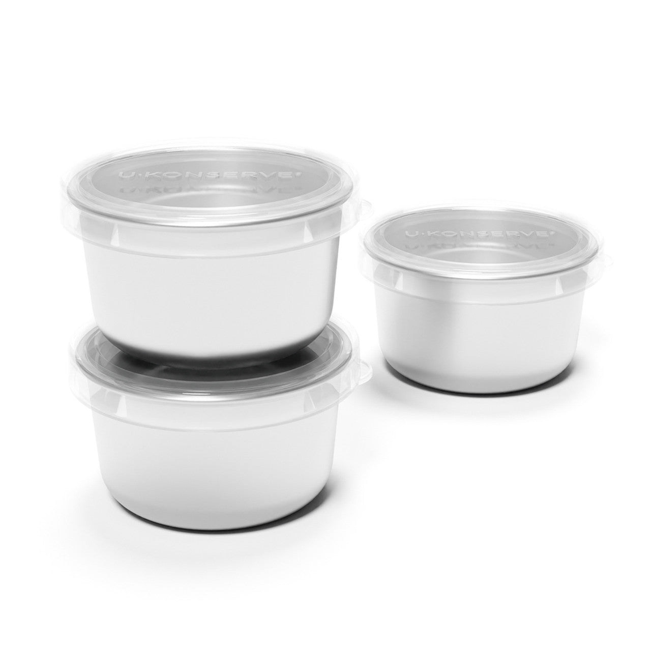 U-Konserve Silicone + Stainless Dip Containers, Set of 3 (Round)