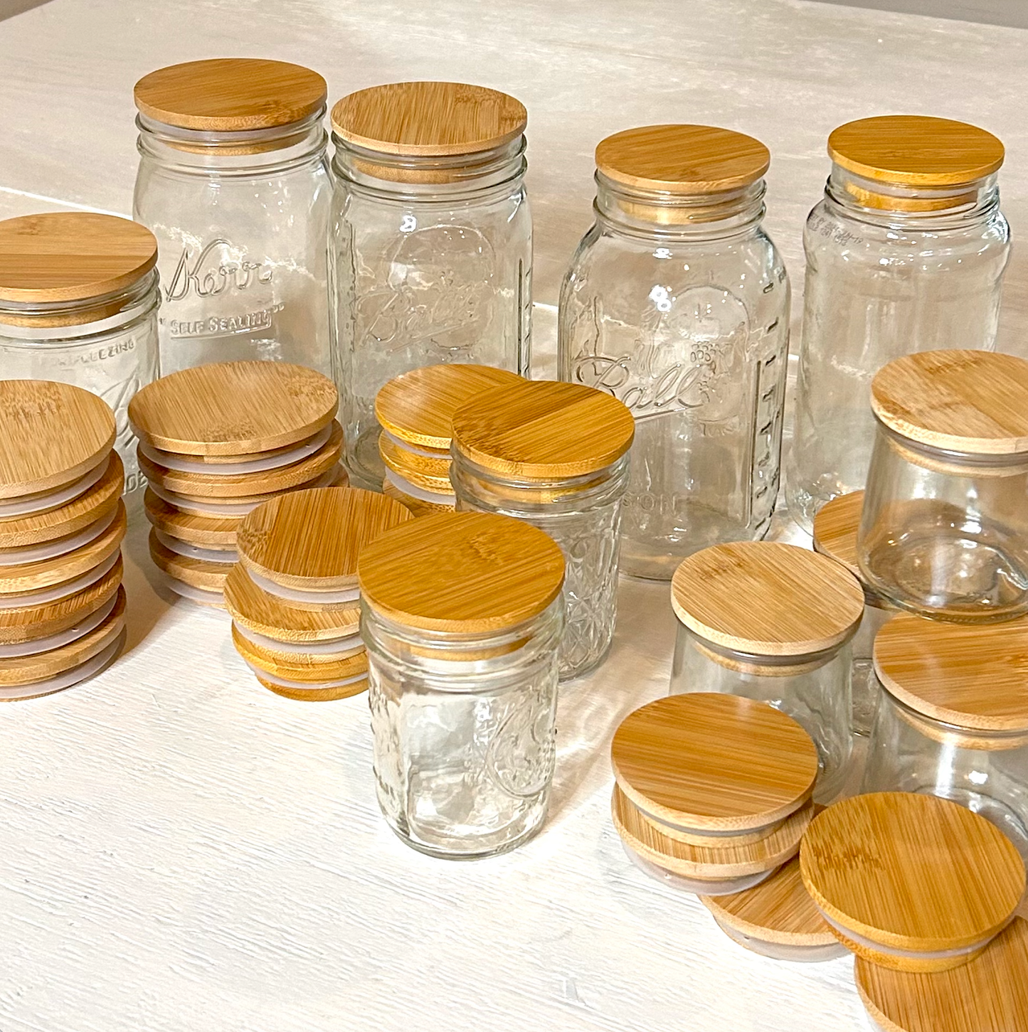 Bamboo Mason Jar Lids