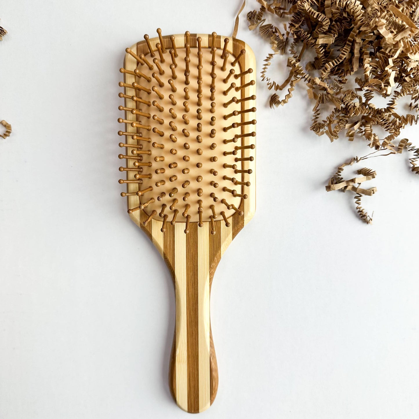 Plastic Free Striped Bamboo Hair Brush