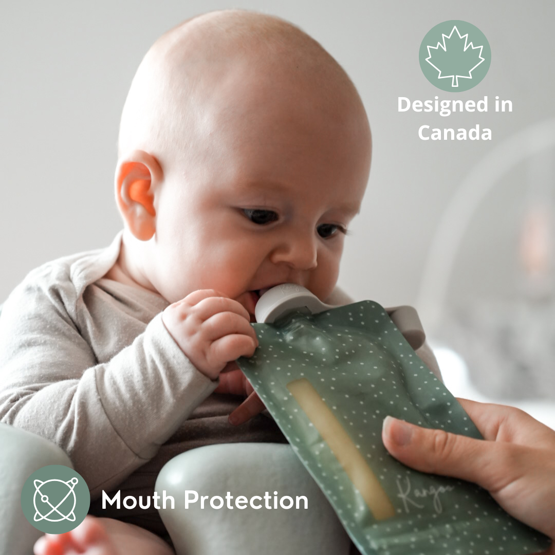 Anti-spill spouts for food pouches (2 units)