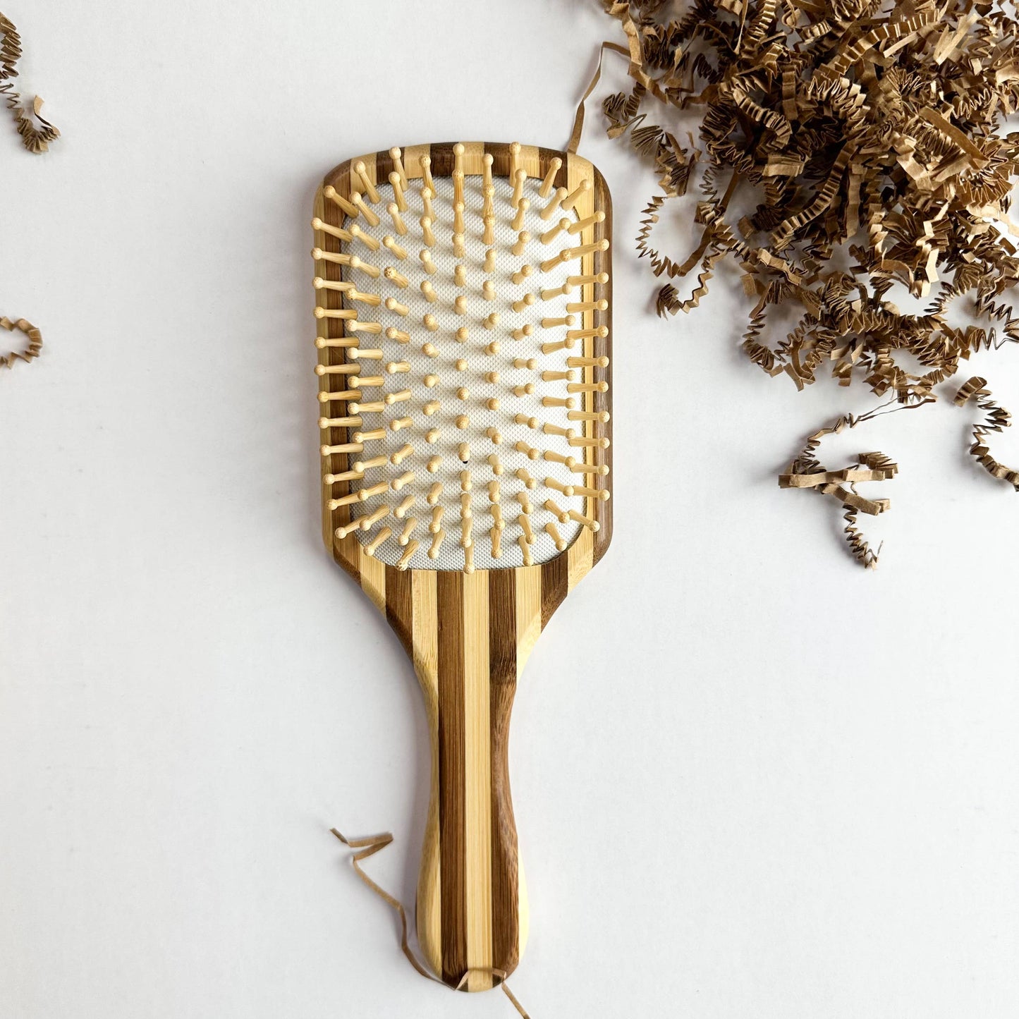 Plastic Free Striped Bamboo Hair Brush