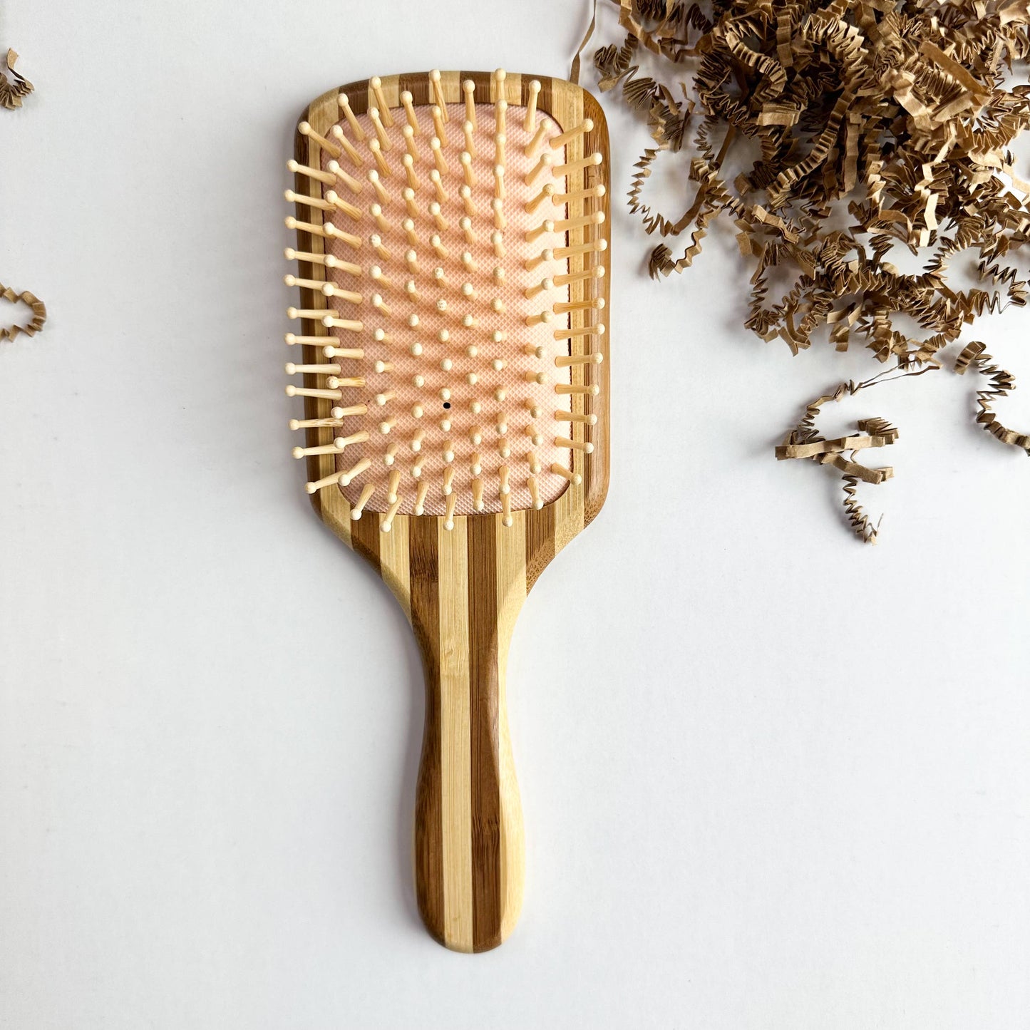 Plastic Free Striped Bamboo Hair Brush