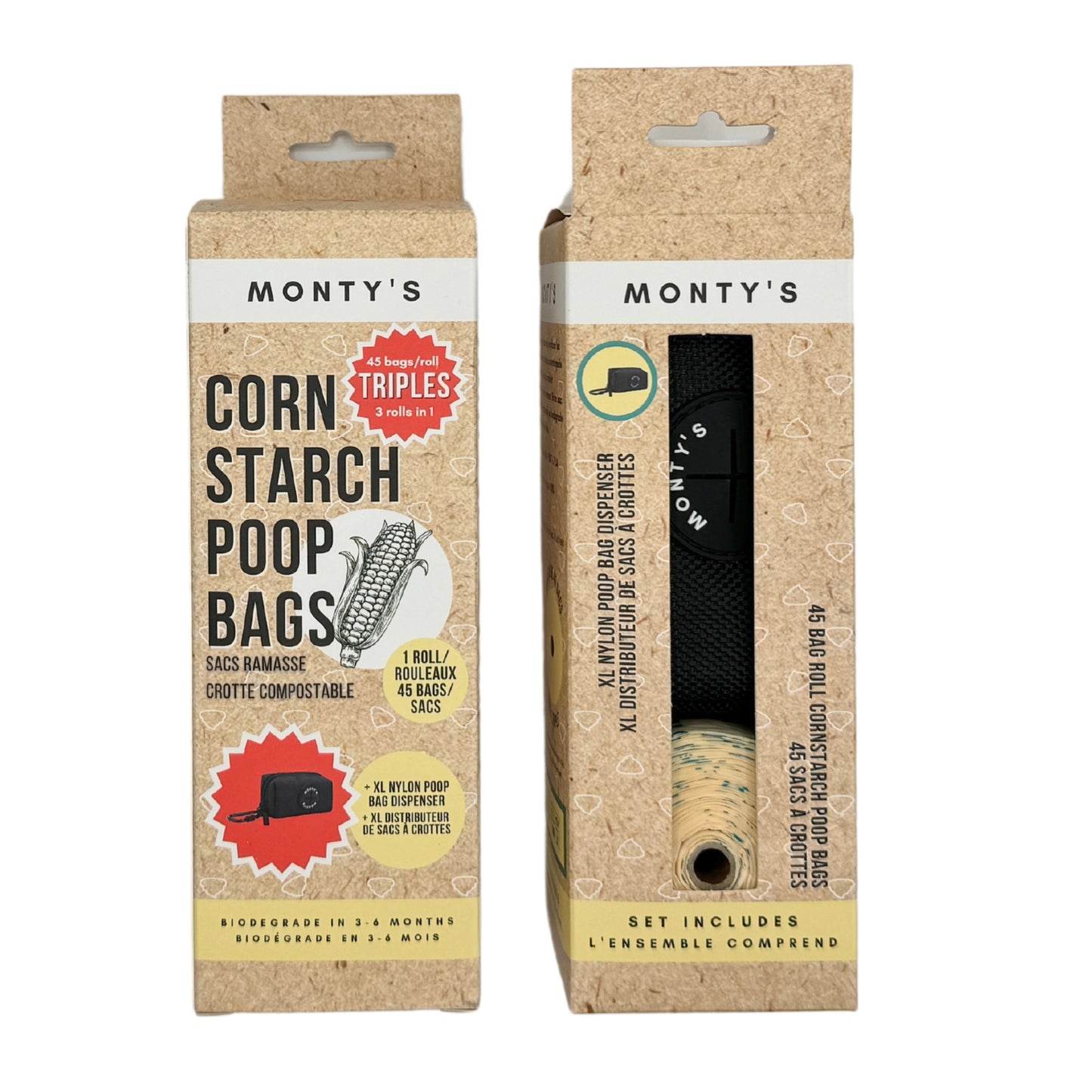 Monty's Cornstarch Poop Bag Dispenser