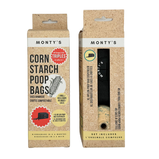 Monty's Cornstarch Poop Bag Dispenser
