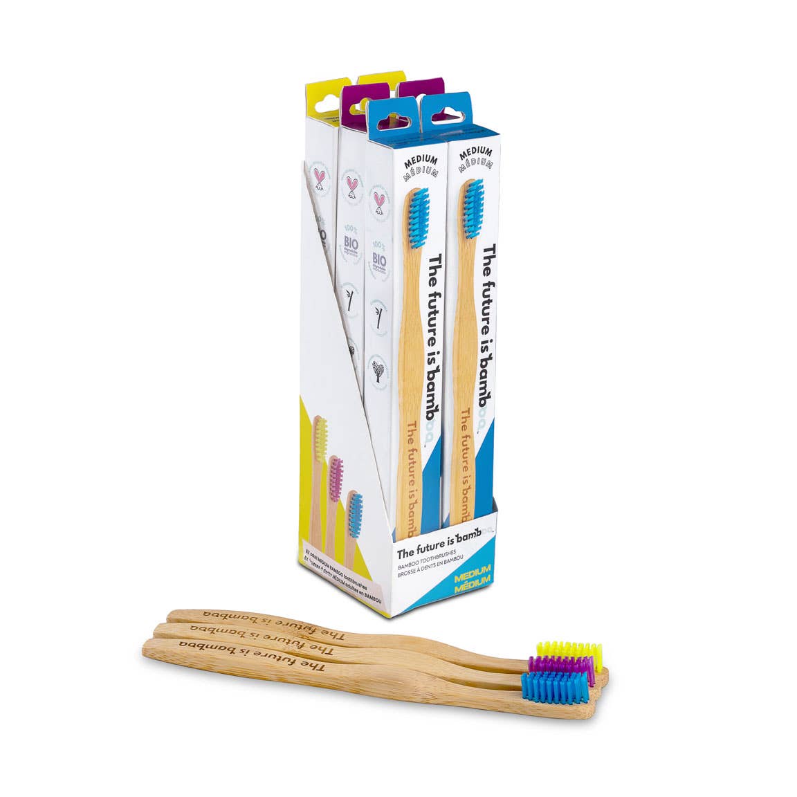 Medium Adult Bamboo Toothbrushes