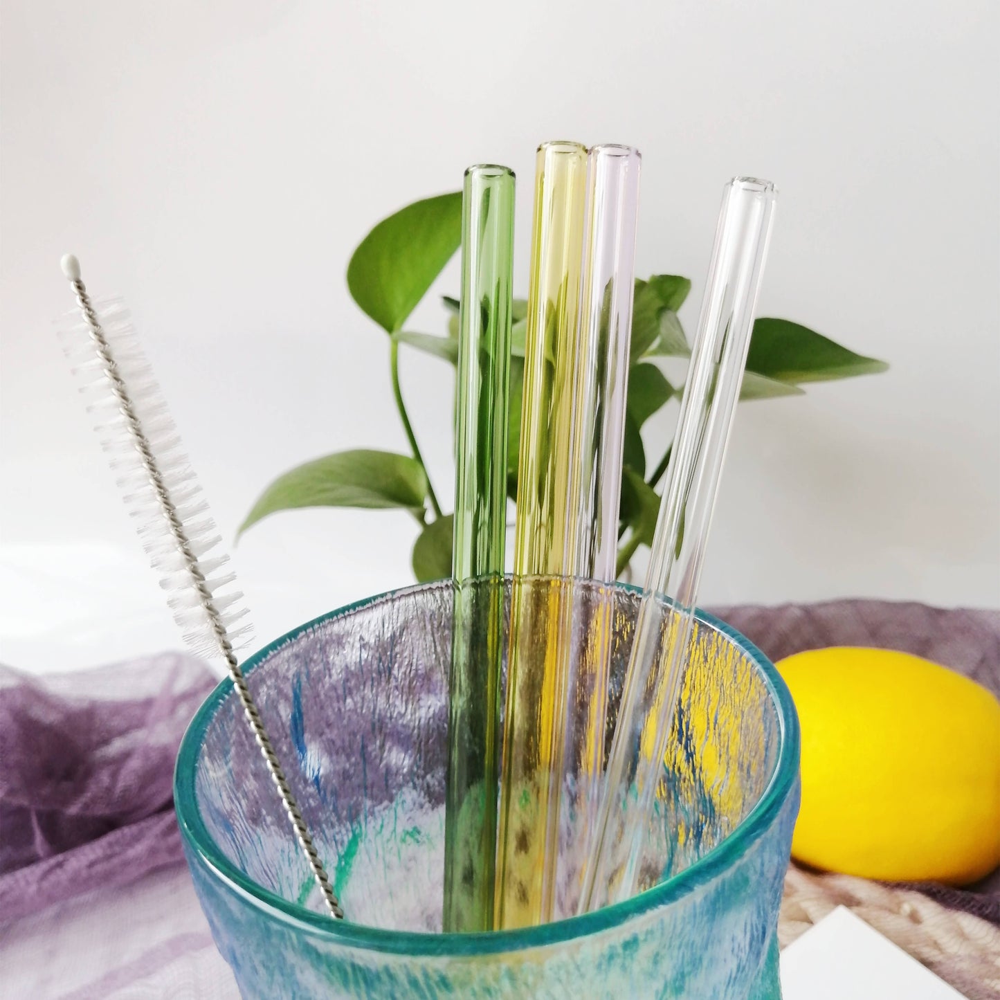 Coloured Glass Straws