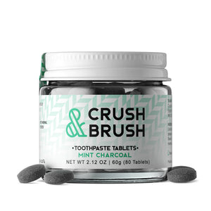 Crush & Brush CHARCOAL Mint Tablets, 60g (~80 tabs)