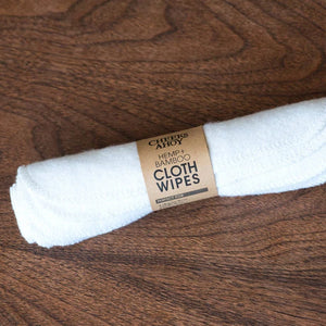 Hemp+Bamboo Cloth Wipes (5 pack)