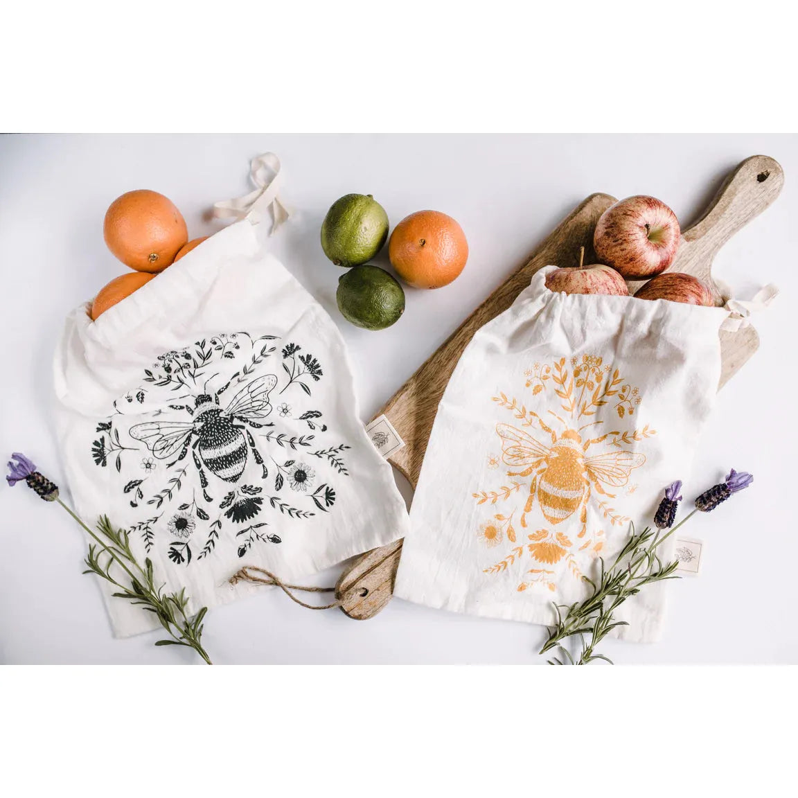 Bee Reusable Produce Bags, Set of 2