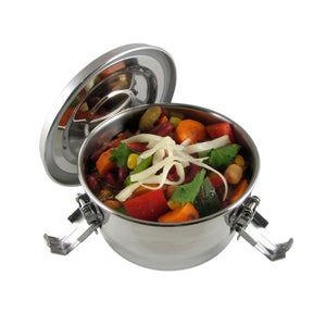 Stainless Steel Airtight Watertight Food Storage Container - 10 cm / 4 in.